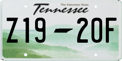 TN license plate Z1920F