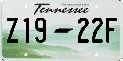 TN license plate Z1922F