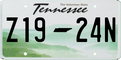 TN license plate Z1924N