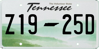 TN license plate Z1925D
