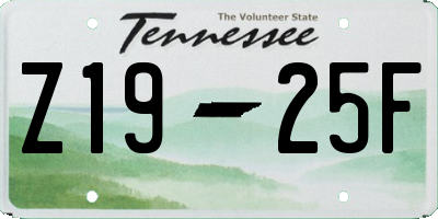 TN license plate Z1925F