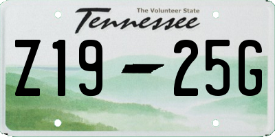 TN license plate Z1925G