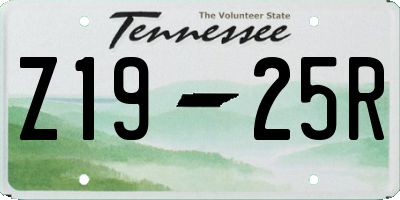 TN license plate Z1925R
