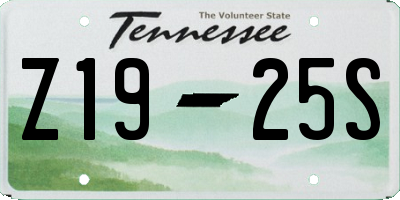 TN license plate Z1925S