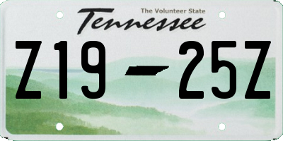 TN license plate Z1925Z