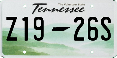 TN license plate Z1926S