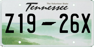 TN license plate Z1926X
