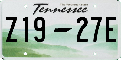 TN license plate Z1927E