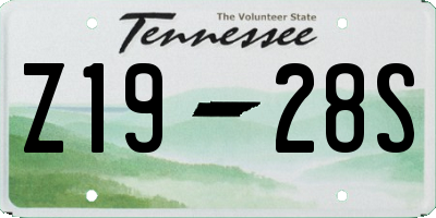 TN license plate Z1928S