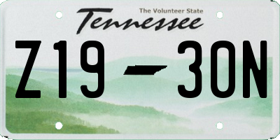 TN license plate Z1930N