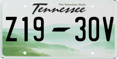 TN license plate Z1930V