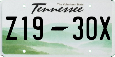 TN license plate Z1930X