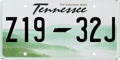 TN license plate Z1932J