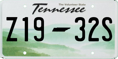 TN license plate Z1932S