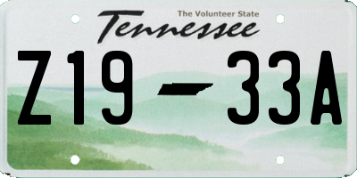 TN license plate Z1933A