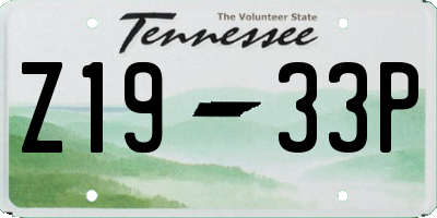 TN license plate Z1933P