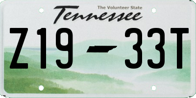 TN license plate Z1933T
