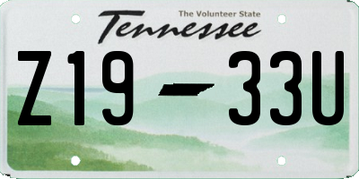 TN license plate Z1933U
