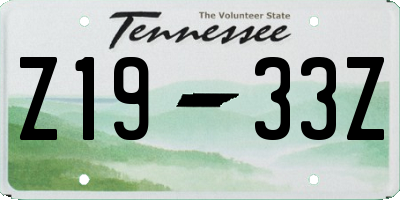 TN license plate Z1933Z
