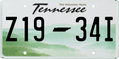 TN license plate Z1934I