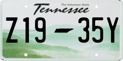 TN license plate Z1935Y