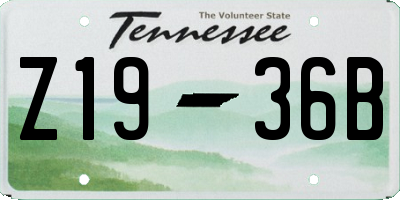 TN license plate Z1936B