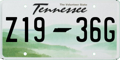 TN license plate Z1936G