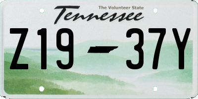 TN license plate Z1937Y