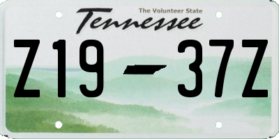 TN license plate Z1937Z