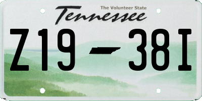 TN license plate Z1938I