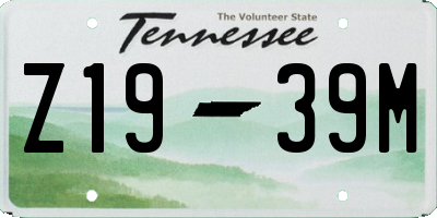 TN license plate Z1939M