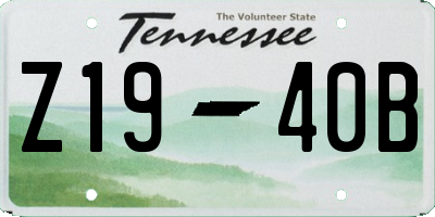 TN license plate Z1940B