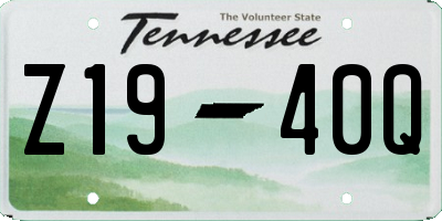 TN license plate Z1940Q