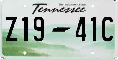 TN license plate Z1941C