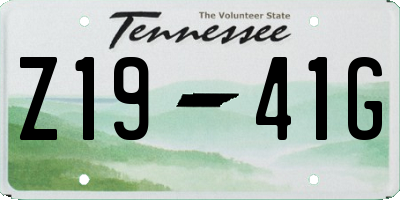 TN license plate Z1941G