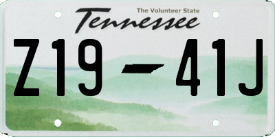 TN license plate Z1941J