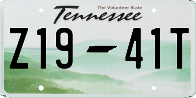 TN license plate Z1941T