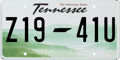 TN license plate Z1941U