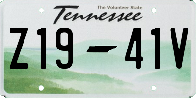 TN license plate Z1941V