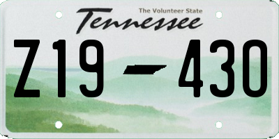 TN license plate Z1943O