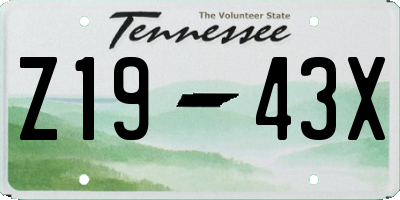 TN license plate Z1943X