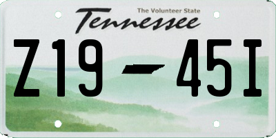 TN license plate Z1945I