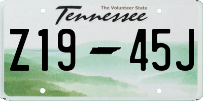 TN license plate Z1945J