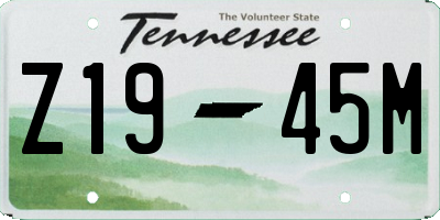 TN license plate Z1945M