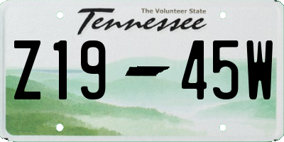 TN license plate Z1945W