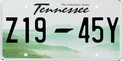 TN license plate Z1945Y