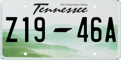 TN license plate Z1946A