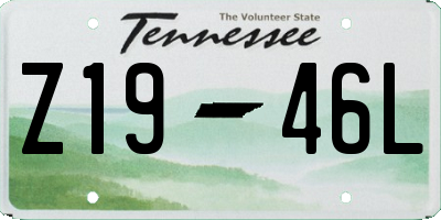 TN license plate Z1946L