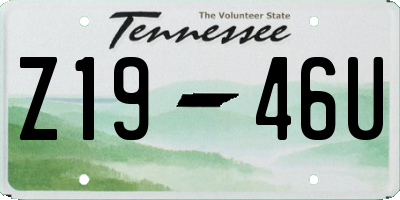 TN license plate Z1946U