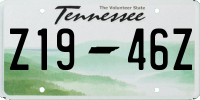 TN license plate Z1946Z